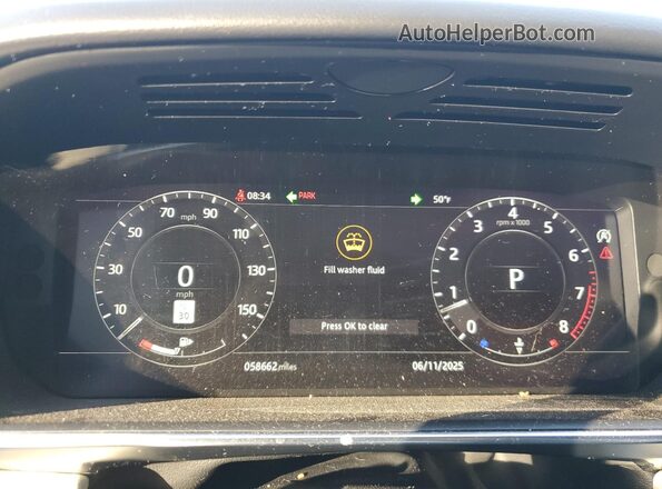 SALWS2RU7NA220719 2022 LAND ROVER RANGE Черный Вид щитка приборов