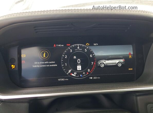 SALWV2SV0KA849888 2019 LAND ROVER RANGE Gray Instrument cluster view