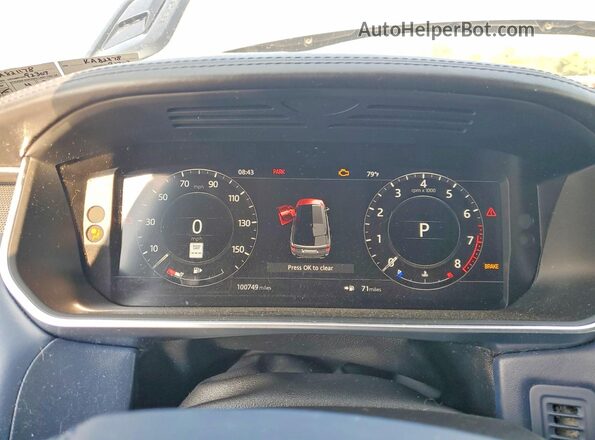 SALWV2SV5KA821178 2019 LAND ROVER RANGE Gray Սարքավորումների վահանակի տեսք