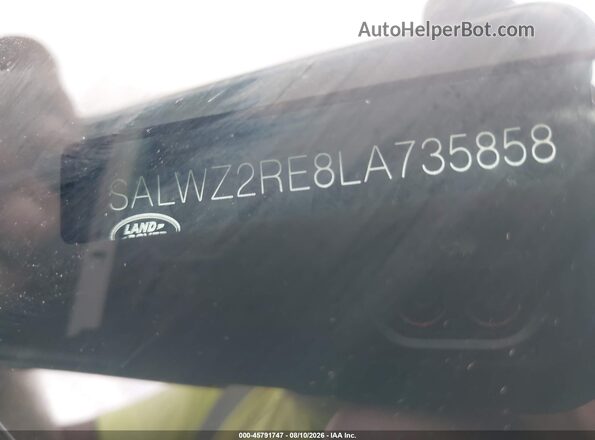 SALWZ2RE8LA735858 2020 LAND ROVER RANGE ROVER SPORT Black Вид підкапотного простору