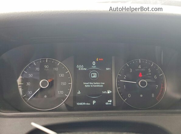 SALYA2EX3KA217436 2019 LAND ROVER RANGE White Vista del cuadro de instrumentos