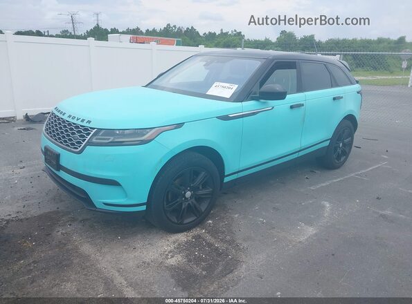 SALYB2EX3KA782833 2019 LAND ROVER RANGE ROVER VELAR Turquoise Vista tres cuartos delantera izquierda