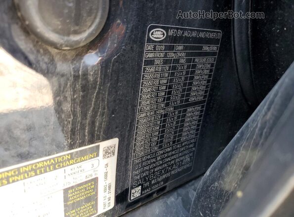 SALYB2EX7KA214651 2019 LAND ROVER RANGE Black Սալոնի 360 աստիճան տեսք