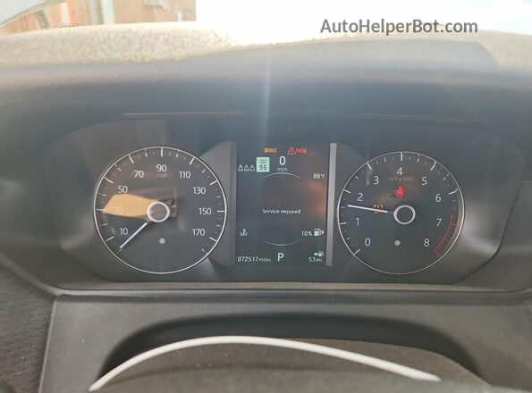 SALYB2EX8KA210415 2019 LAND ROVER RANGE Silver Instrument cluster view