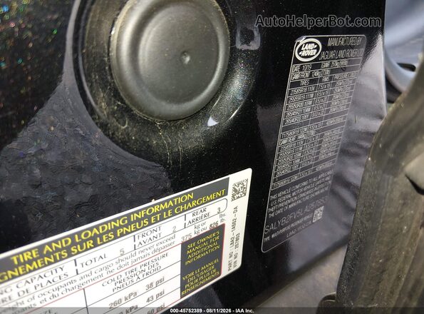 SALYB2FV5LA257853 2020 LAND ROVER RANGE ROVER VELAR Black Engine compartment view