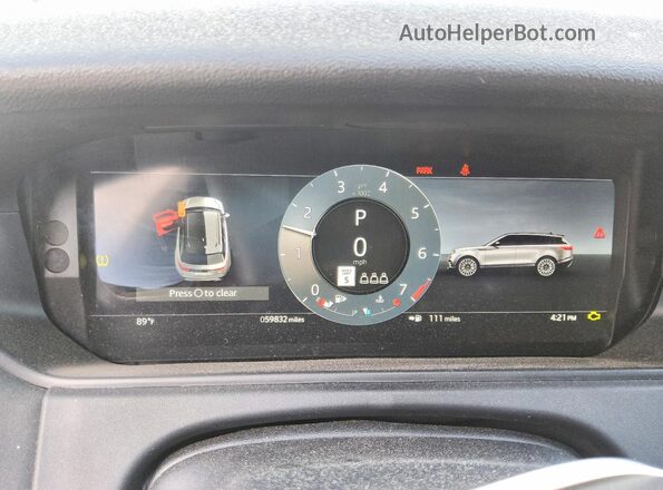 SALYJ2EX0RA386260 2024 LAND ROVER RANGE White Vista del cuadro de instrumentos