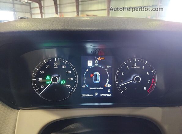SALYK2FV1LA238166 2020 LAND ROVER RANGE White Instrument cluster view