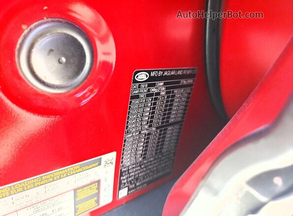 SALYL2EV0KA791436 2019 LAND ROVER RANGE Red 360 interior view