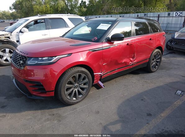 SALYL2EX5KA217934 2019 LAND ROVER RANGE ROVER VELAR Бордовый Передняя левая четверть