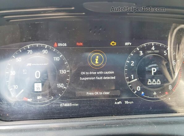 SALYL2EX5KA220350 2019 LAND ROVER RANGE White ხელსაწყოთა პანელის ხედი
