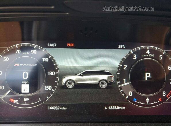 SALYL2EX7KA207096 2019 LAND ROVER RANGE Black Вид щитка приладів