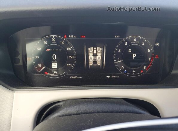 SALYL2RV6JA709301 2018 LAND ROVER RANGE Gray Vista del cuadro de instrumentos