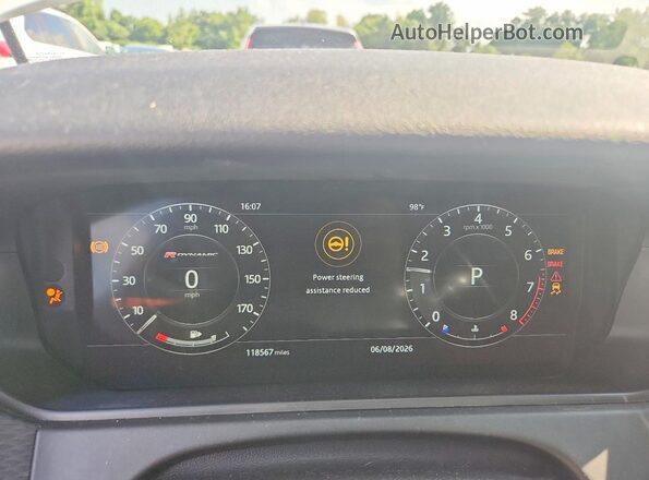 SALYL2RV9JA704805 2018 LAND ROVER RANGE White Vista del cuadro de instrumentos