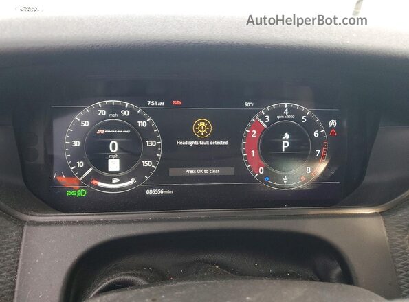 SALYL2RX2JA742491 2018 LAND ROVER RANGE Gray Вид щитка приладів
