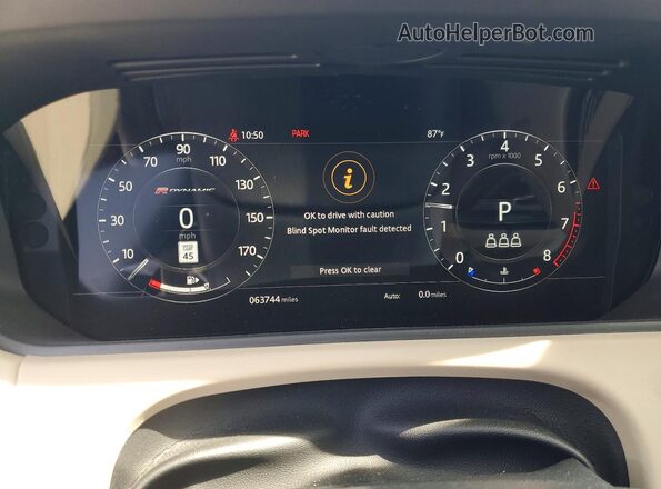 SALYM2EV2KA787613 2019 LAND ROVER RANGE Серебряный Вид щитка приборов