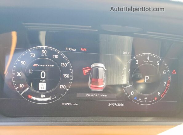 SALYM2EV5LA246993 2020 LAND ROVER RANGE Черный Вид щитка приборов