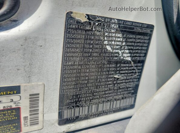 SALYM2RX2JA741998 2018 LAND ROVER RANGE White Սալոնի 360 աստիճան տեսք