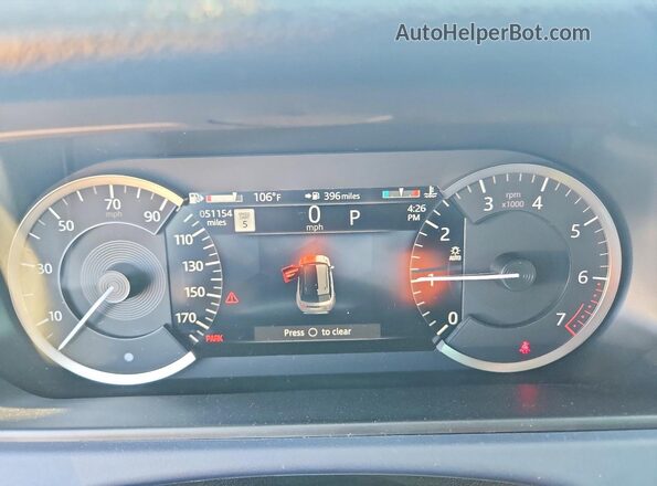 SALYT2EX8NA340907 2022 LAND ROVER RANGE Белый Вид щитка приборов
