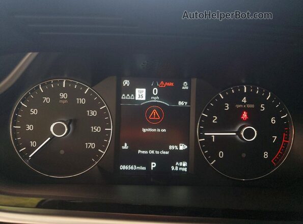 SALZJ2FX8LH050955 2020 LAND ROVER RANGE White Vista del cuadro de instrumentos