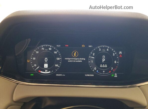 SALZL2FX6LH023991 2020 LAND ROVER RANGE White Instrument cluster view