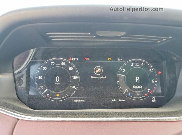 SALZL2GX3LH016835 2020 LAND ROVER RANGE Silver Вид щитка приладів