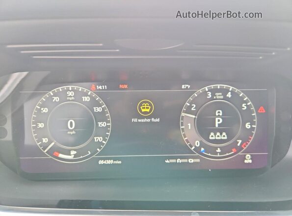 SALZP2FX8LH085350 2020 LAND ROVER RANGE Black Instrument cluster view