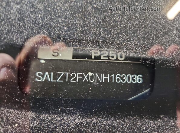 SALZT2FX0NH163036 2022 LAND ROVER RANGE Синий Панорамный вид салона 360°