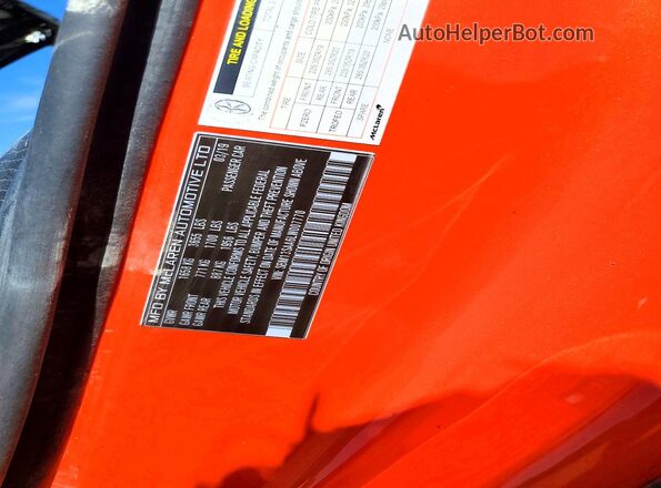 SBM13SAA6LW007770 2020 MCLAREN 600LT Orange Vista del compartimento del motor