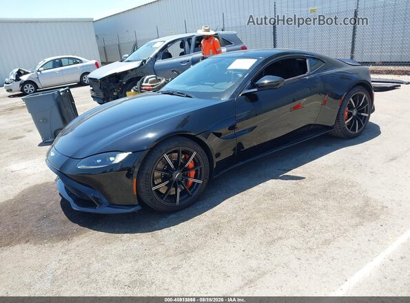 SCFSMGAW9KGN00789 2019 ASTON MARTIN VANTAGE Black Առջևի ձախ երեք քառորդ տեսարան