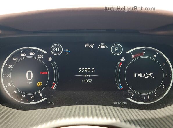 SCFVUJAW9MTV01008 2021 ASTON MARTIN DBX Черный Вид щитка приборов