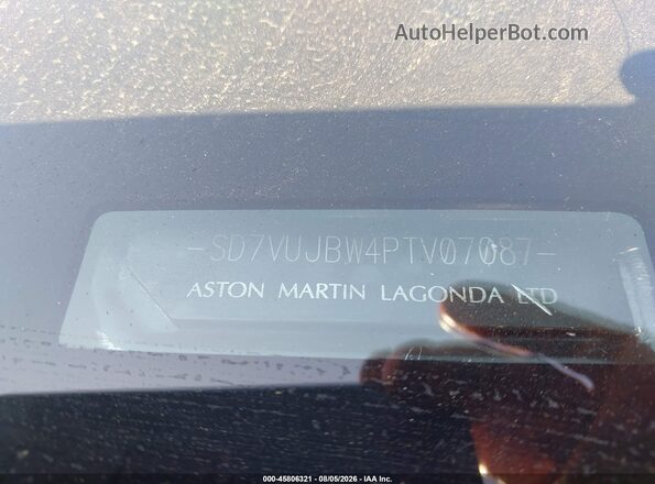 SD7VUJBW4PTV07087 2023 ASTON MARTIN DBX Gray Vista del compartimento del motor