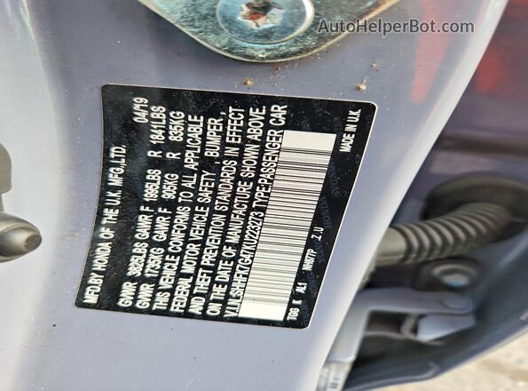 SHHFK7G47KU223273 2019 HONDA CIVIC Gray 360 interior view