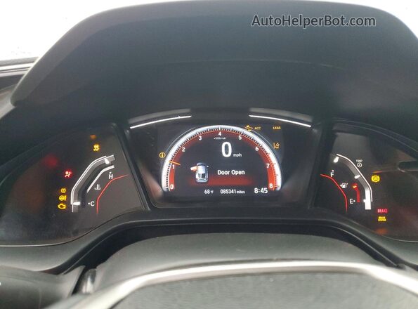 SHHFK7G4XKU216897 2019 HONDA CIVIC Gray Widok zestawu wskaźników