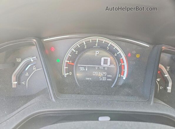 SHHFK7H26JU410015 2018 HONDA CIVIC Black ხელსაწყოთა პანელის ხედი