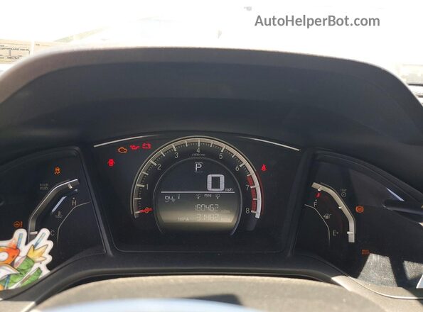 SHHFK7H29HU222132 2017 HONDA CIVIC Blue Widok zestawu wskaźników