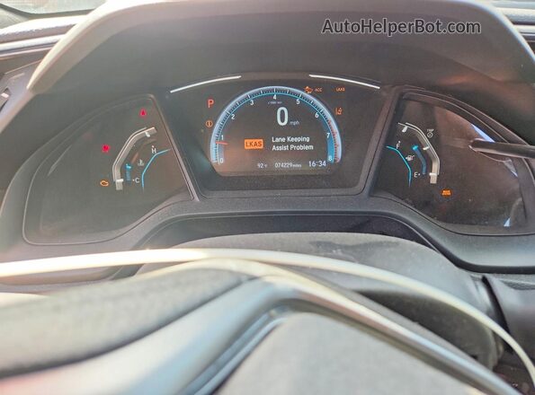 SHHFK7H32LU200491 2020 HONDA CIVIC Gray Widok zestawu wskaźników