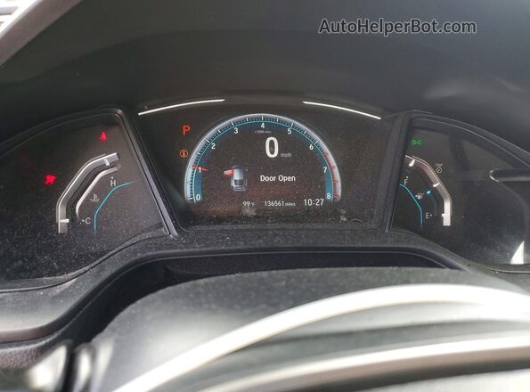 SHHFK7H3XLU215580 2020 HONDA CIVIC Black Вид щитка приладів