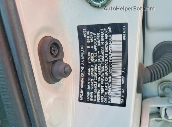 SHHFK7H40MU226310 2021 HONDA CIVIC White Շարժիչի բաժամունքի տեսք