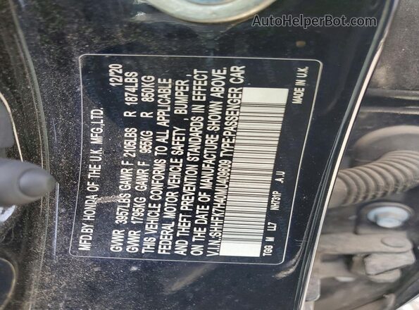 SHHFK7H40MU409609 2021 HONDA CIVIC Black Вид підкапотного простору