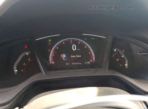 SHHFK7H41MU401549 2021 HONDA CIVIC Белый Вид щитка приборов