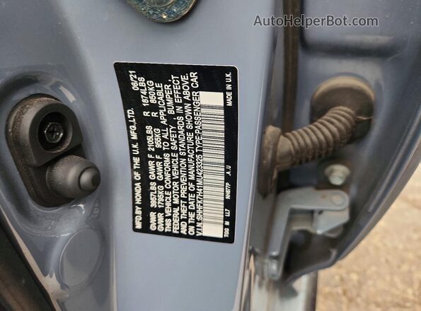SHHFK7H41MU423325 2021 HONDA CIVIC Gray Widok komory silnika