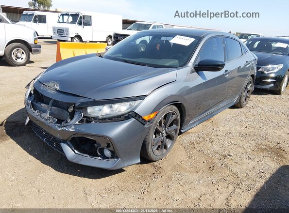 SHHFK7H44JU424738 2018 HONDA CIVIC Gray Vista tres cuartos delantera izquierda