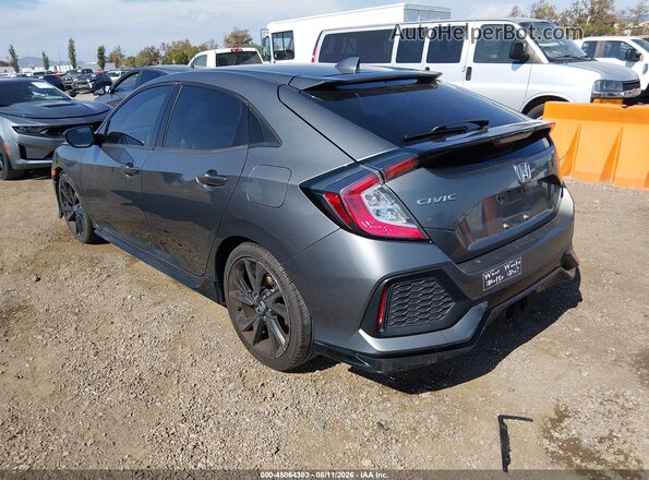 SHHFK7H44JU424738 2018 HONDA CIVIC Gray Trasero izquierdo