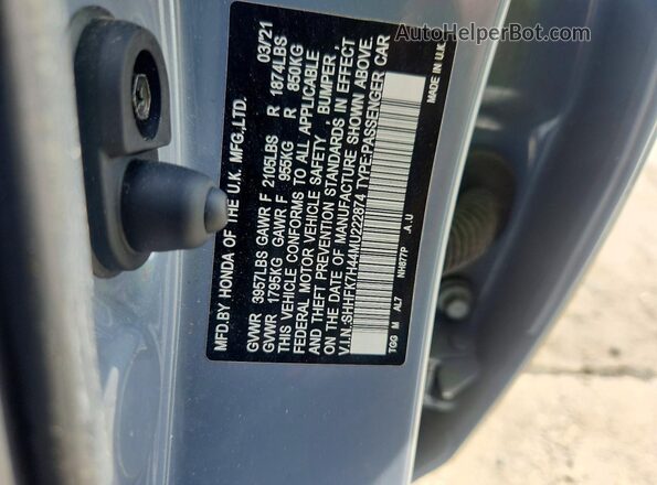 SHHFK7H44MU222874 2021 HONDA CIVIC Blue Widok komory silnika