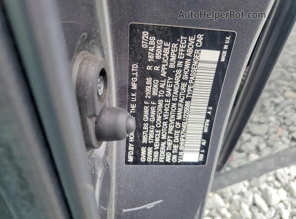 SHHFK7H45LU225586 2020 HONDA CIVIC Gray Սալոնի 360 աստիճան տեսք