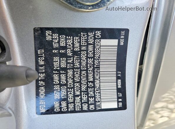 SHHFK7H46MU403121 2021 HONDA CIVIC Silver Շարժիչի բաժամունքի տեսք