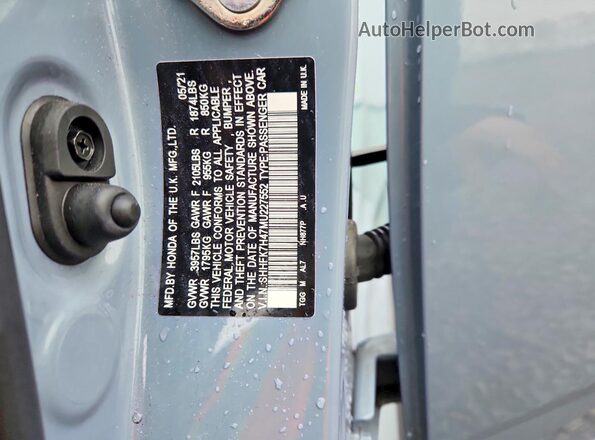 SHHFK7H47MU227552 2021 HONDA CIVIC Gray Vista del compartimento del motor