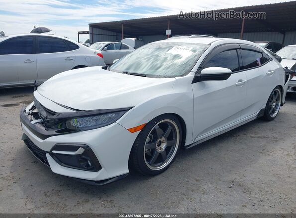 SHHFK7H4XMU406149 2021 HONDA CIVIC White წინა მარცხენა ხედი სამი მეოთხედიდან