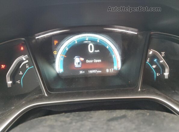 SHHFK7H56JU413751 2018 HONDA CIVIC Blue Instrument cluster view