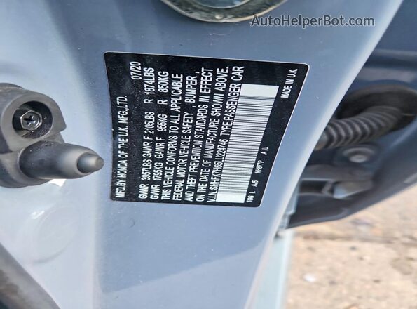 SHHFK7H65LU224746 2020 HONDA CIVIC Silver Engine compartment view